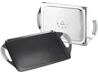 Teppanyaki-Grillplatte 47x21 cm, Edelstahl, Antihaft, Induktion