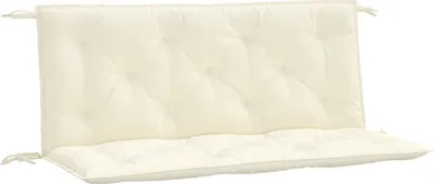 Image de Coussin de banc de jardin blanc crème tissu oxford