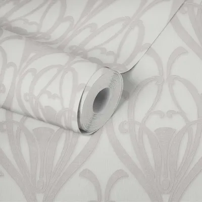 Produktbild von Ornament Tapete mit Art Deco Muster & Textilstruktur
