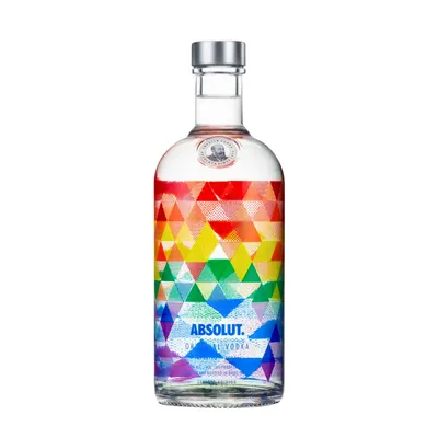 Produktbild von Absolut Vodka Mix Pride 0,7l - Limited Edition 2016 - Künstlerflasche inspiriert von LGBTQ Pride Farben Wodka Flasche Design - Sammleredition