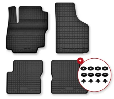 Produktbild von Gummi-Fußmatten für Opel Mokka-E 2020- (Crossover) – 4-tlg, Schwarz, Semi-Universal, angepasst – Wielganizator Semi-Universal