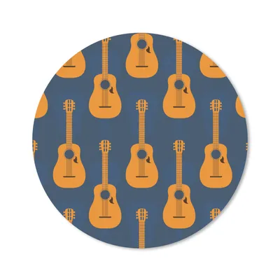 Produktbild von MuchoWow® Mauspad Mousepad Gitarre - Patterns - Musik 30x30 cm - Mousepads - Maus Mat - Pad - Mausunterlage - Tischunterlage - Schreibtischmatten