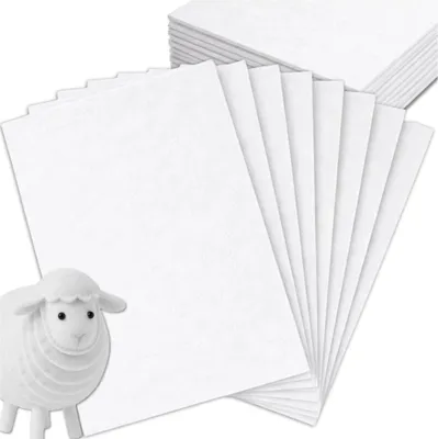 Produktbild von EDIBAZZAR | Dekorative Filzplatten, weiß, 30 x 30 cm, 10er-Set