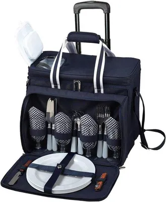 Produktbild von Kühlschrank für Picknick - 4-Personen-Kühltasche - Außen-Essen - Vollständig ausgestattet