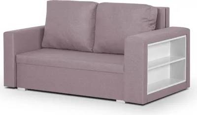 Produktbild von KomfortWelt24 2 Sitzer Sofa mit Schlaffunktion und Bettkasten - Schlafsofa 150x85 cm MILO1 Rosa
