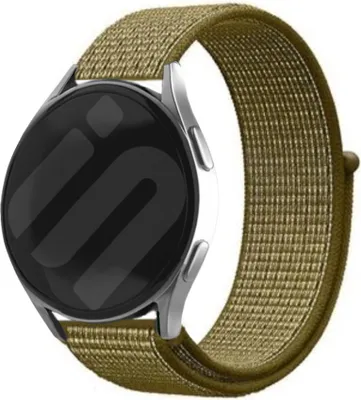 Produktbild von Strap-it Samsung Galaxy Watch 6 - 40mm Nylon Armband (Olivgrün)