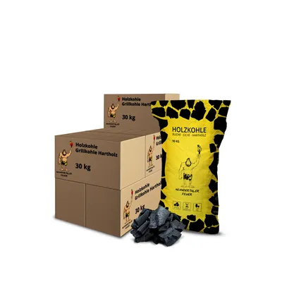 Produktbild von Neandertaler Feuer Holzkohle Grillkohle Buche - Charcoal BBQ 7 x 30 kg Kohle für Grill Smoker Kamin Grillholzkohle aus Laubholz Buchenholzkohle 210 kg