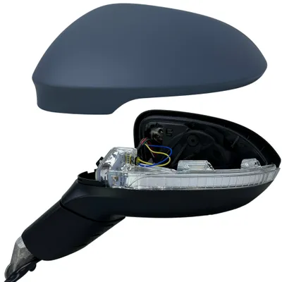 Immagine prodotto di Specchietto retrovisore esterno sinistro BILMAX di ricambio per Volkswagen Golf 8 2021-2024: regolabile elettricamente, riscaldato, ripiegabile manualmente, con indicatore di direzione, preverniciato, 6 pin