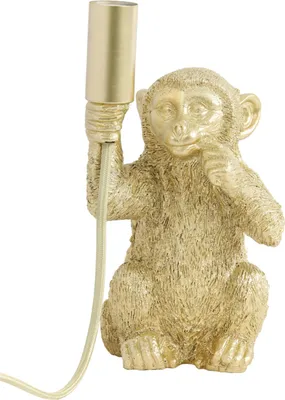 Produktbild von Light & Living - Tischleuchte Monkey - Gold - 13x12,5x23,5cm Tischlampe - Nachttischlampe, Wohnzimmer, Schlafzimmer