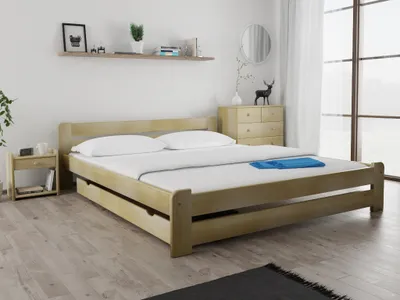 Obrázek produktu pro Postel Laura 180 x 200 cm, borovice Rošt: S laťkovým roštem, Matrace: Matrace Somnia 17 cm