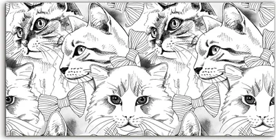 Produktbild von Coloray Spritzschutz aus Glas 120x60  Wandkunst Küchenrückwand Deko Elegante Katzen Tiere Haustier