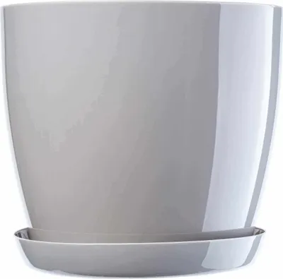 Zdjęcie produktu dla Doniczka KADAX "Turi", doniczka ze spodkiem, 14 cm, szara