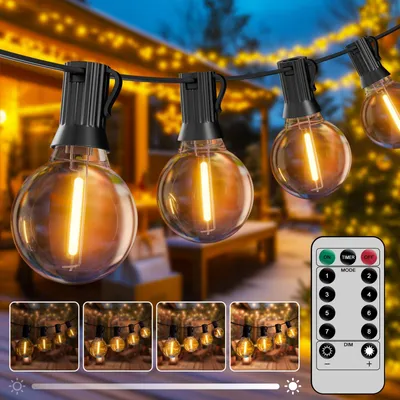 LED-Lichterkette 30 m, IP44, 44 Lampen, warmweiß, Fernbedienung