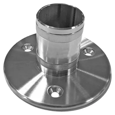 Produktbild von Edelstahl Bodenanker V2A Geländer Pfosten Träger Bodenhalter Rohr Ø42,4mm oder Abdeckplatte wählbar