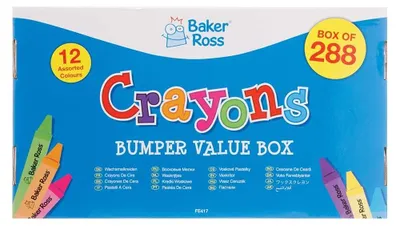 Wachsmalstifte 288er-Pack, 12 Farben, ungiftig, für Kinder
