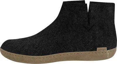 Produktbild von glerups Ledersohle Boots Filzstiefelette bietet hohen Tragekomfort, Flexibles Design für einfaches Hineinschlüpfen, Wolle absorbiert Feuchtigkeit effektiv