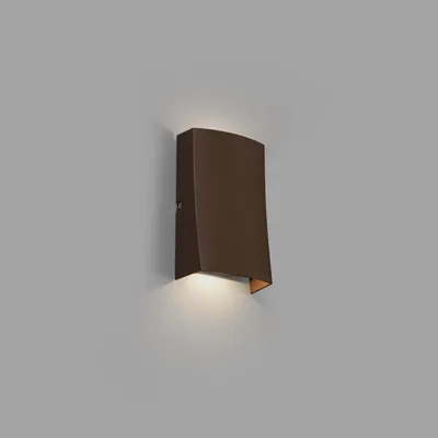 Produktbild von Faro 70832, Wandbeleuchtung für den Außenbereich, Rostfarbe, Aluminium, IP54, I, 6 W
