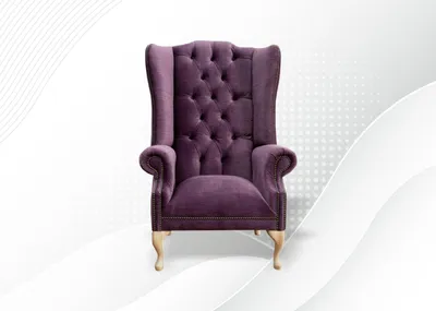 Obrázek produktu pro Chesterfield křeslo s křídlem 1 místná pohovka čalounění pohovky Imitace kůže