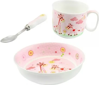 Produktbild von Mein erstes Geschirrset "Little Sunshine" - rosa - 3-teilig von Lesser & Pavey