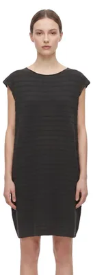 Image de Robe pour femme Sarah Pacini, avec motifs structurés en rayures, coupe ample, couleur marron