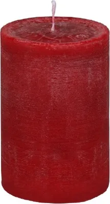 Produktbild von Stumpenkerze Rustic Weihnachtsrot 15 x Ø 6 cm, Kerze in , durchgefärbte Kerze für Hochzeit, Deko, Weihnachten, Adventskranz
