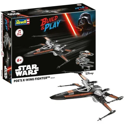 Produktbild von Star Wars Poe X-Wing Fighter Bausatz, Revell Build & Play, Mit Sound und Licht, Ab 6 Jahren