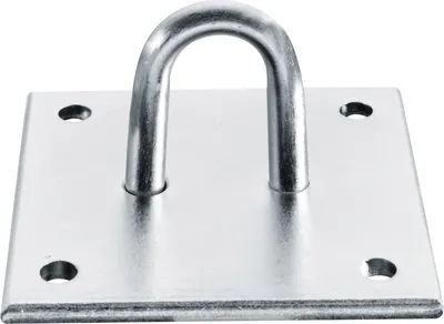 Produktbild von HSI Schwerlast-Öse, auf Platte, Eisen, verzinkt, 80x80x4mm, 1 STK