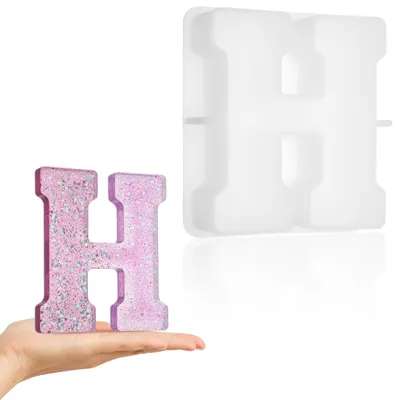 Productafbeelding van Silikon Gietvormen voor Grote Letters, 17,2 x 15,3 x 4,5 cm