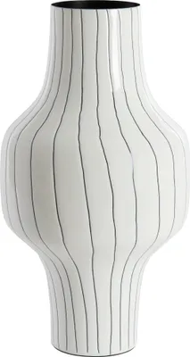 Produktbild von Light&living Vaas deco Ø27x49 cm SINDO glanzend wit+zwart
