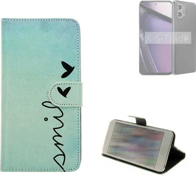 Produktbild von K-S-Trade Schutz Hülle Handy Hülle kompatibel mit Motorola Moto G Stylus 5G (2023) Hülle Handyhülle cover bookstyle Etui Handyhülle “smile“