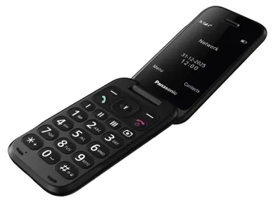 Produktbild von Panasonic KX-TF600EXB, Klappgehäuse, 7,11 cm (2.8"), 0,3 MP, Bluetooth, 1000 mAh, Schwarz