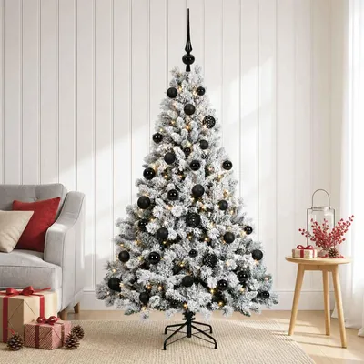 Immagine prodotto di Albero di Natale artificiale con decorazioni natalizie, altezza 150 cm, 150 luci LED