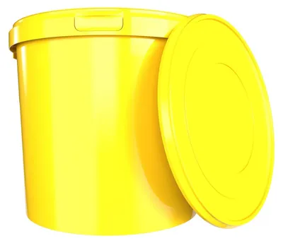 Produktbild von Eimer mit Deckel 10 L | Vorratseimer | Lebensmittelecht Gelb | PP | 1 Stück