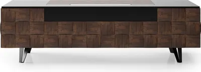 Produktbild von Moderner brauner Holzschreibtisch für Home Office und Arbeitszimmer
