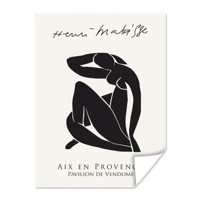 Produktbild von MuchoWow® Poster Frau - Abstrakt - Schwarz - Henri Matisse 30x40 cm - Wandplakat - Poster Kinderzimmer