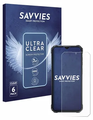 A product box for screen protectors and one screen protector placed on a phone.