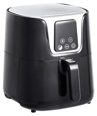 Imagen del producto de AmazonBasics 4897074551387, Freidora de aire, 4 litros, Autocontenedora, Negra, Cromo, Control táctil, Independiente