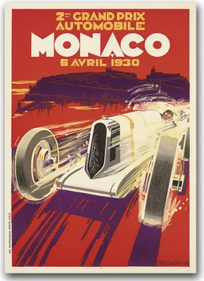 Produktbild von Poster - Canvas - Leinwand - 59,4 cm x 84,1 cm - Fotoposter - Leinwandkunst - Monaco Grand Prix