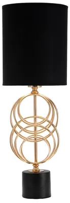 Produktbild von Mauro Ferretti Circly Tischleuchte E27 Ø 20x58,5 cm gold schwarz