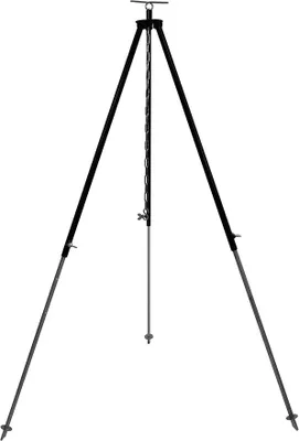 Imagen del producto de Soporte trípode para olla de goulash y parrilla, aproximadamente 180 cm, con ajuste de altura mediante cadena