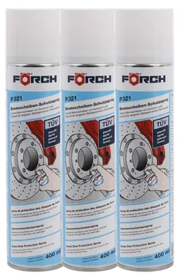 Produktbild von 3x Förch P321 Bremsscheiben-Schutzspray 400ml Konservierung von Bremsscheiben