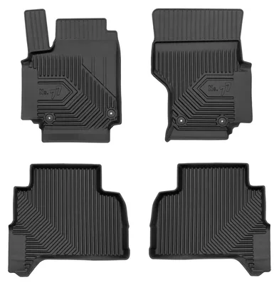 Image de Tapis de sol en caoutchouc pour Volkswagen Amarok I 2009-2021 – 4 pièces, noirs, sur mesure