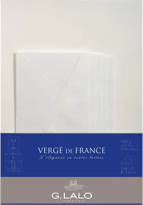 Image de Herbin Set 10Fl+5Reliure A4 blanc