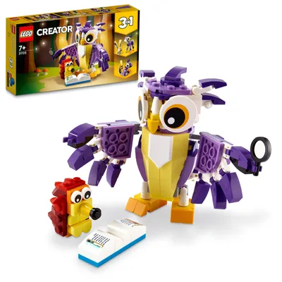 Produktbild von LEGO 31125 Creator 3-in-1 Wald-Fabelwesen: Hase - Eule - Eichhörnchen