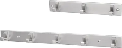 Immagine prodotto di Porta asciugamani 3 ganci H.35mm L.210mm Alluminio anodizzato argento A.33.5mm HERMETA
