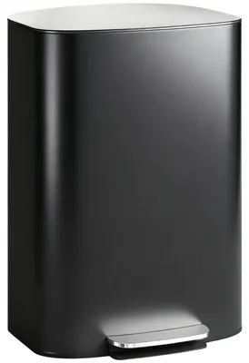 Produktbild von Küchenabfallbehälter 50L mit Soft-Close-Pedal | Farbe: Schwarz | Abmessungen: 36,5 x 45,1 x 62,2 cm