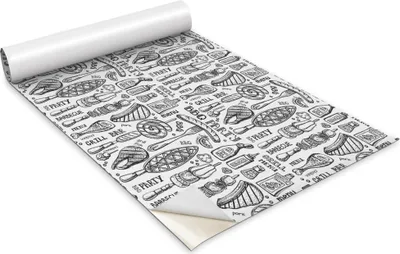 Produktbild von Selbstklebende Möbelfolie - Dekorationsfolie - Tischmöbel - Zuschneidbar - Grillthema - 100 x 50 cm