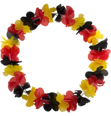 Produktbild von Deutschland Fan Artikel "Lei Blumenkette" | Schwarz Rot Gelb