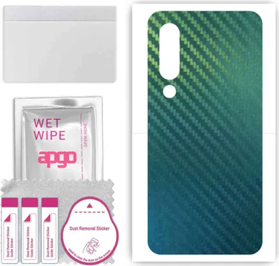 Produktbild von apgo Rückseite Schutzfolie, Skin, kompatibel mit Meizu 16Xs, Hinten Displayschutzfolie aus Vinylfolie, kratzfest, einfache Montage - Kohlenstoff-Chamäleon CAKA1