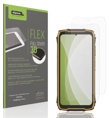 Produktbild von 2x Full Cover Schutzfolie matt für Ulefone RugKing 4 Pro Panzerfolie Anti-Shock